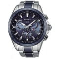 Seiko Seiko Astron GPS Solar SSE043J1  SSE043J1  мужские часы синий циферблат, браслет  — вид спереди