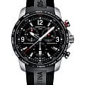 Certina Certina DS Podium Chronograph 1/100 sec C001.647.27.057.00  C0016472705700 кварцевые мужские часы черный циферблат, браслет каучук — вид спереди