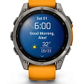 Оригинальные часы Garmin Garmin Fenix 8 47mm Amoled Sapphire Titanium Orange 010-02904-11 в фирменной упаковке от производителя