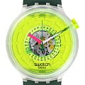 Swatch Swatch Big Bold Biosourced Lacquered SB05K400  SB05K400 кварцевые мужские часы желтый циферблат, браслет биоматериал — вид спереди