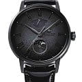 Orient Orient Star RE-AY0124N0 (RE-AY0124N00B)  RE-AY0124N00B механические мужские часы черный циферблат, браслет кожаный — вид спереди