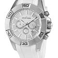Jacques Lemans Jacques Lemans 1-1808B  1-1808B кварцевые мужские часы белый циферблат, браслет силикон — вид спереди
