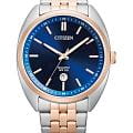 Citizen Citizen Basic BI5096-53L  BI5096-53L кварцевые мужские часы синий циферблат, браслет нержавеющая сталь с ip-покрытием — вид спереди