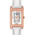 Tissot Tissot Prestigious Lady 18K Gold T923.335.76.116.00  T9233357611600 кварцевые женские часы  перламутровый циферблат, браслет кожаный — вид спереди