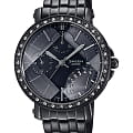 Casio Casio Sheen SHN-3011BB-1ADF  SHN-3011BB-1ADF кварцевые женские часы черный циферблат, браслет нержавеющая сталь с ip-покрытием — вид спереди
