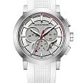 Jacques Philippe Jacques Philippe Corus JPQGC371440  JPQGC371440 кварцевые мужские часы серебристый циферблат, браслет силикон — вид спереди