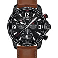 Certina Certina DS Podium Big Size Chrono C001.647.36.057.00  C0016473605700 кварцевые мужские часы черный циферблат, браслет кожаный — вид спереди