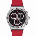 Swatch Swatch I New Chrono YVS524  YVS524 кварцевые женские часы черный циферблат, браслет резина — вид спереди