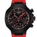 Tissot Tissot T-Race Quartz Chronograph T141.417.37.061.01 T Race T1414173706101 кварцевые мужские часы  циферблат, браслет каучук — вид спереди