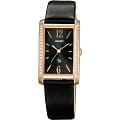 Orient Orient QCBG001B (FQCBG001B)  FQCBG001B  женские часы черный циферблат, браслет кожа + текстиль — вид спереди