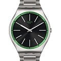 Swatch Swatch Skin Irony 42 SS07S128G  SS07S128G кварцевые женские часы черный циферблат, браслет нержавеющая сталь — вид спереди
