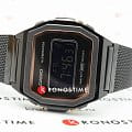 Casio Casio Collection A1000MB-1B электронные мужские часы часы крупный план  циферблата