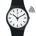 Swatch Swatch New Gent Swatch Pay! SVIB105-5300  SVIB105-5300 кварцевые мужские часы белый циферблат, браслет силикон — вид спереди