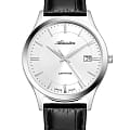 Adriatica Adriatica Classic A1295.5213Q  A1295.5213Q кварцевые мужские часы серебристый циферблат, браслет кожаный — вид спереди