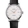 Mido Mido Baroncelli Chronometer Silicon Gent M027.408.16.031.00  M0274081603100 механические мужские часы белый циферблат, браслет кожаный — вид спереди