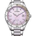 Citizen Citizen Eco-Drive FE6170-88X  FE6170-88X кварцевые женские часы розовый циферблат, браслет нержавеющая сталь — вид спереди