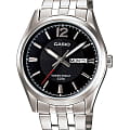 Casio Casio Collection MTP-1335D-1AVDF (MTP-1335D-1A)  MTP-1335D-1A кварцевые мужские часы черный циферблат, браслет нержавеющая сталь — вид спереди