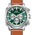 Slazenger Slazenger SL.09.2480.2.02  SL.09.2480.2.02 кварцевые мужские часы зеленый циферблат, браслет кожаный — вид спереди
