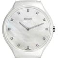 Rado Rado True Thinline Diamonds R27957912 кварцевые женские часы часы крупный план перламутровый циферблата