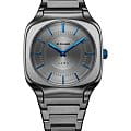 D1 Milano D1 Milano Square SQBJ02  SQBJ02 кварцевые мужские часы  серебристый циферблат, браслет нержавеющая сталь с pvd-покрытием — вид спереди