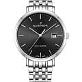 Jacques Philippe Jacques Philippe Albunea JPQGS951316  JPQGS951316 кварцевые мужские часы  черный циферблат, браслет нержавеющая сталь — вид спереди