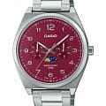 Casio Casio Classic MTP-M300D-4A  MTP-M300D-4A кварцевые мужские часы красный циферблат, браслет нержавеющая сталь — вид спереди