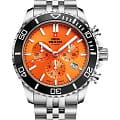 Swiss Military by Chrono Swiss Military by Chrono Sports Chronograph SM34103.05  SM34103.05 кварцевые мужские часы  оранжевый циферблат, браслет нержавеющая сталь — вид спереди