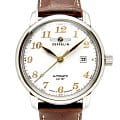 Zeppelin Zeppelin LZ127 Graf Zeppelin 76561  76561 механические мужские часы белый циферблат, браслет кожаный — вид спереди