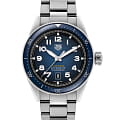 TAG Heuer TAG Heuer Autavia WBE5116.EB0173  WBE5116.EB0173 механические мужские часы синий циферблат, браслет нержавеющая сталь — вид спереди