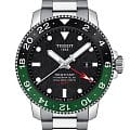 Tissot Tissot Seastar 1000 Powermatic 80 GMT T120.429.11.051.01 Seastar 1000 T1204291105101 механические мужские часы серый циферблат, браслет нержавеющая сталь — вид спереди