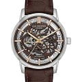 Lee Cooper Lee Cooper LC08035.344  LC08035.344 механические мужские часы коричневый циферблат, браслет кожаный — вид спереди