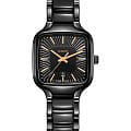 Rado Rado True Square R27080172  R27080172 кварцевые женские часы  черный циферблат, браслет высокотехнологичная керамика + титан — вид спереди