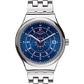 Swatch Swatch Irony Sistem51 YIS401G  YIS401G механические мужские часы синий циферблат, браслет нержавеющая сталь — вид спереди