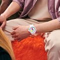 Swatch Swatch Big Bold Chrono Biosourced SB06W100 мужские часы белый циферблат на запястье