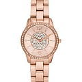 Michael Kors Michael Kors Runway MK6619  MK6619 кварцевые женские часы розовый циферблат, браслет сталь c pvd покрытием — вид спереди