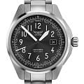 Aviator Aviator Airacobra 43 Type B V.1.38.0.322.5  V.1.38.0.322.5 кварцевые мужские часы черный циферблат, браслет нержавеющая сталь — вид спереди