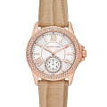 Michael Kors Michael Kors Everest MK4719  MK4719 кварцевые женские часы серебристый циферблат, браслет кожаный — вид спереди