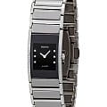 Rado Rado Integral Diamonds R20759752  R20759752 кварцевые женские часы черный циферблат, браслет сталь + керамические вставки — вид спереди