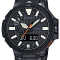 Casio Casio Pro Trek PRX-8000YT-1JF  PRX-8000YT-1JF кварцевые мужские часы черный циферблат, браслет титановый — вид спереди