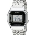 Casio Casio Vintage LA680WA-1  LA680WA-1 кварцевые женские часы черный циферблат, браслет нержавеющая сталь — вид спереди