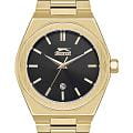 Slazenger Slazenger SL.09.2144.1.05  SL.09.2144.1.05 кварцевые мужские часы черный циферблат, браслет суперметалл с ip покрытием — вид спереди