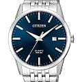 Citizen Citizen Basic BI5000-87L  BI5000-87L кварцевые мужские часы синий циферблат, браслет нержавеющая сталь — вид спереди