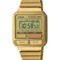 Casio Casio Vintage A120WEG-9AEF  A120WEG-9AEF кварцевые мужские часы  циферблат, браслет нержавеющая сталь с ip-покрытием — вид спереди