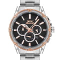 Slazenger Slazenger Multifunction SL.09.2035.2.04  SL.09.2035.2.04 кварцевые мужские часы черный циферблат, браслет суперметалл — вид спереди