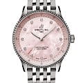 Breitling Breitling Navitimer Automatic 32 A77320D91K1A1  A77320D91K1A1 механические мужские часы розовый циферблат, браслет нержавеющая сталь — вид спереди