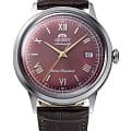 Orient Orient Bambino RA-AC0026R  RA-AC0026R механические мужские часы бордовый циферблат, браслет кожаный — вид спереди