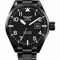 Aviator Aviator Airacobra V.1.22.5.148.5  V.1.22.5.148.5 кварцевые мужские часы  белый циферблат, браслет нержавеющая сталь с pvd-покрытием — вид спереди