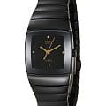 Rado Rado Sintra R13856722  R13856722 кварцевые женские часы черный циферблат, браслет высокотехнологичная керамика — вид спереди