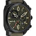  AVI-8 AV-4052-08,  англия мужские часы на браслете кожаный боковой вид