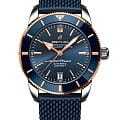 Breitling Breitling Superocean Heritage B20 Automatic 42 UB2010161C1S1  UB2010161C1S1 механические мужские часы синий циферблат, браслет каучук — вид спереди